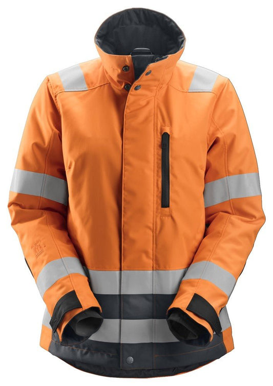 Snickers Workwear - 1137 Chaqueta de alta visibilidad clase 2/3 para mujer con aislamiento 37.5® AllroundWork naranja/ gris acero - Ferrotecnia
