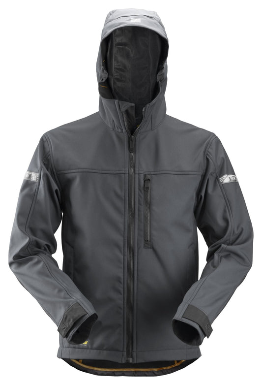 Snickers Workwear - 1229 Chaqueta Softshell con capucha AllroundWork gris acero/ negro - Ferrotecnia
