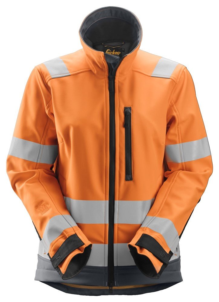 Snickers Workwear - 1237 Chaqueta Softshell de alta visibilidad para Mujer clase 2/3 AllroundWork naranja - gris acero - Ferrotecnia