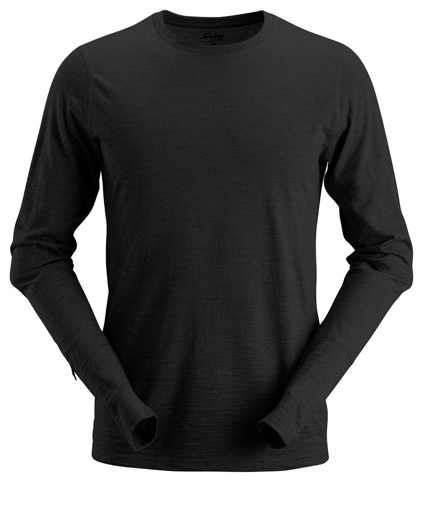 Snickers Workwear - 2427 Camiseta de manga larga de lana AllroundWork negro - Ferrotecnia
