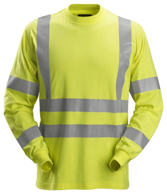 Snickers Workwear - 2461 Camiseta de manga larga ProtecWork de alta visibilidad clase 3 amarillo - Ferrotecnia