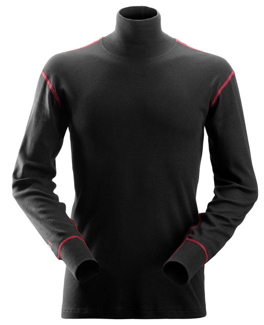Snickers Workwear 24620400004 - 2462 Camiseta de manga larga con cuello alto ProtecWork negro talla S - Ferrotecnia