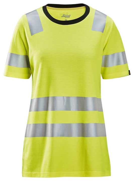 Snickers Workwear 25376600005 - 2537 Camiseta de manga corta para mujer de alta visibilidad clase 2 amarillo talla M - Ferrotecnia