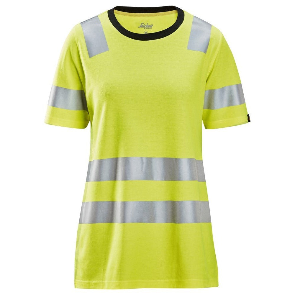 Snickers Workwear 25376600005 - 2537 Women's High Visibility Class 2 Short Sleeve T-Shirt Yellow Size M