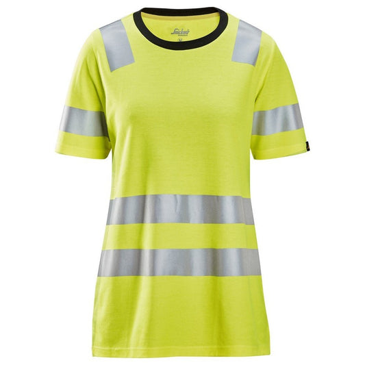 Snickers Workwear 25376600005 - 2537 Women's High Visibility Class 2 Short Sleeve T-Shirt Yellow Size M