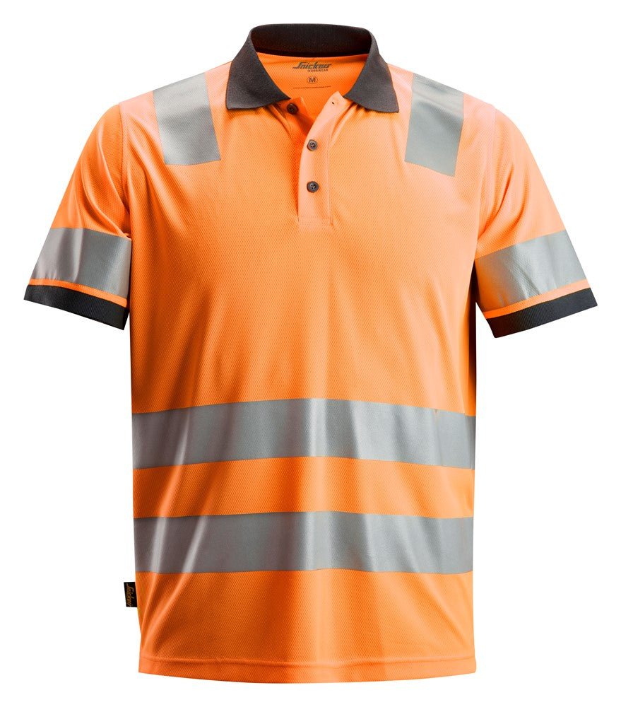 Snickers Workwear - 2730 Polo de manga corta alta visibilidad clase 2 naranja - Ferrotecnia