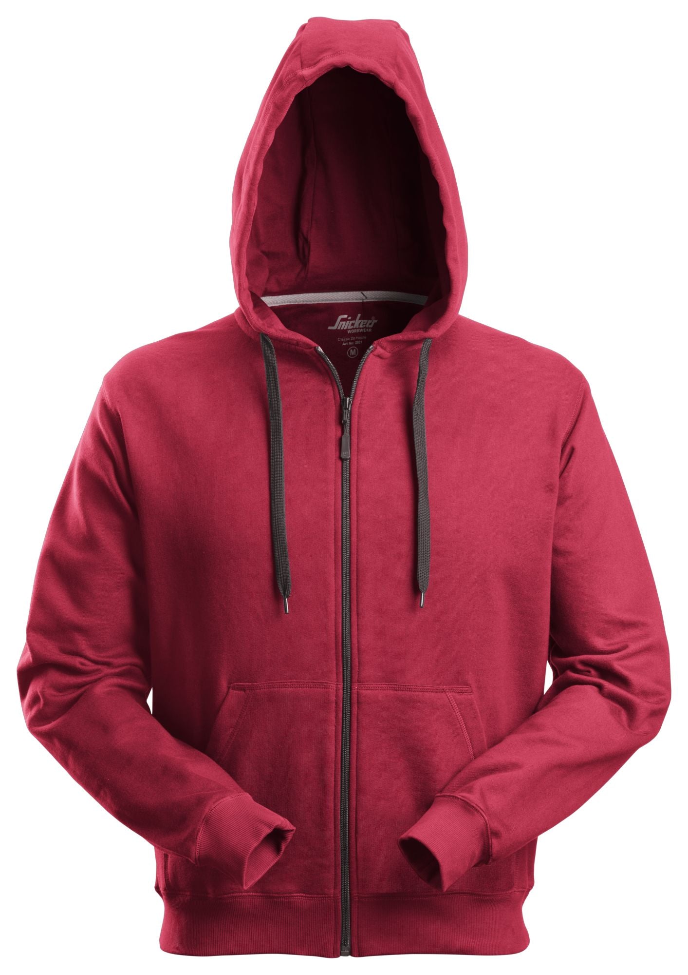 Snickers Workwear - 2801 Sudadera clásica con capucha y cremallera completa roja - Ferrotecnia
