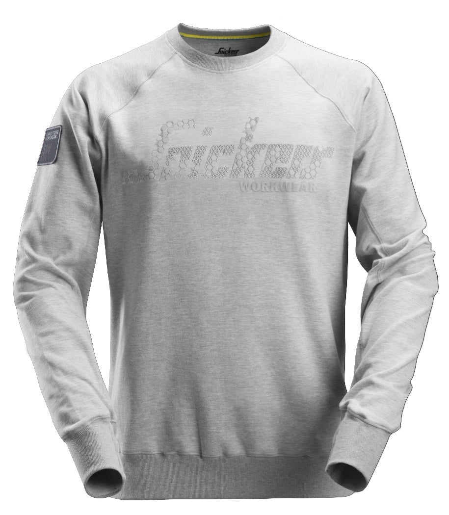 Snickers Workwear 2882 Sudadera con logo 3D gris melange - Ferrotecnia