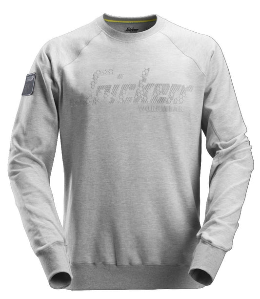 Snickers Workwear 2882 Sudadera con logo 3D gris melange - Ferrotecnia