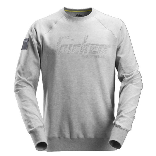 Snickers Workwear 2882 Sudadera con logo 3D gris melange - Ferrotecnia