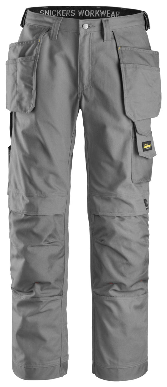 Snickers Workwear - 3214 Pantalones largos de trabajo Canvas+ bolsillos flotantes Gris - Ferrotecnia