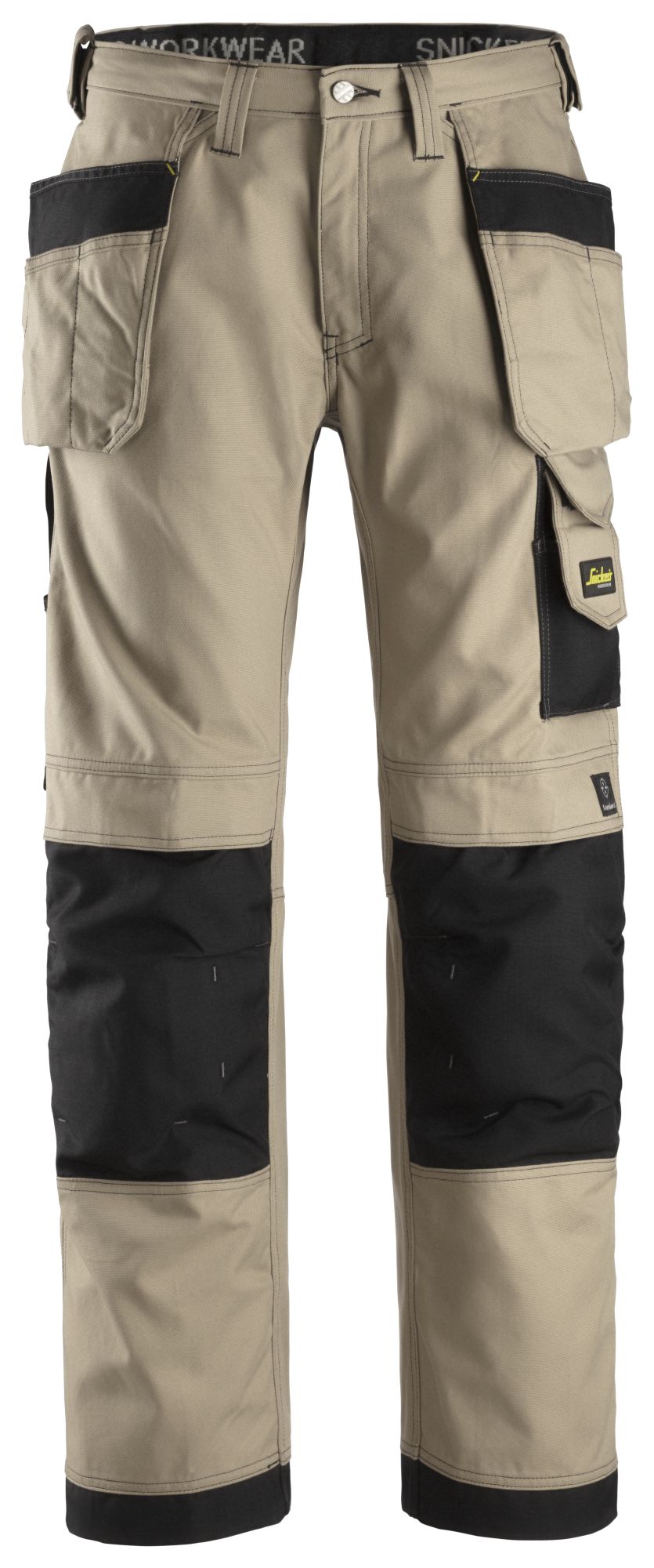 Snickers Workwear - 3214 Pantalones largos de trabajo Canvas+ bolsillos flotantes Kaki / Negro - Ferrotecnia