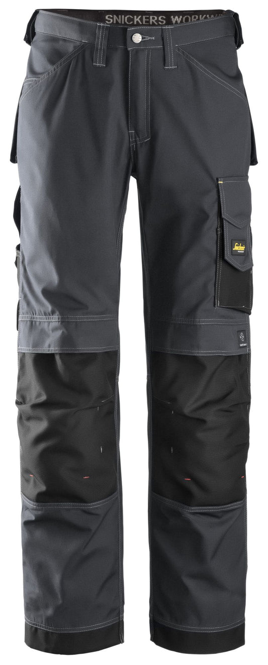 Snickers Workwear 33135804044 - 3313 Pantalón largo Rip - Stop gris acero - negro talla 44 - Ferrotecnia