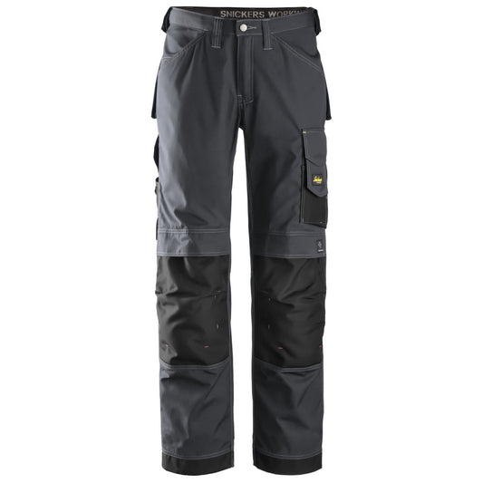 Snickers Workwear 33135804044 - 3313 Pantalón largo Rip-Stop gris acero-negro talla 44