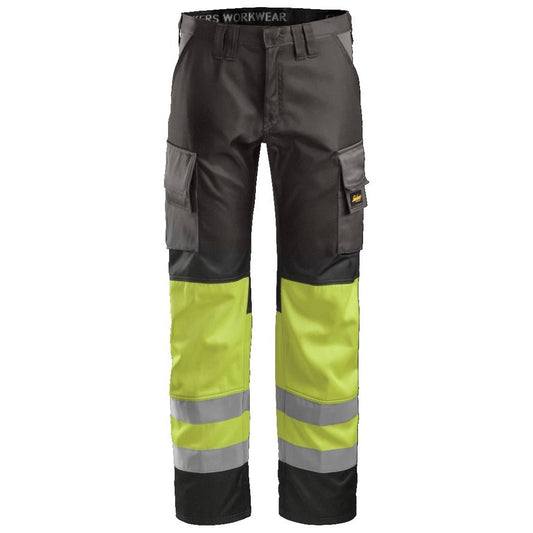 Snickers Workwear 38337466046 - 3833 Pantalón Alta Visibilidad Clase 1 gris antracita-amarillo talla 46