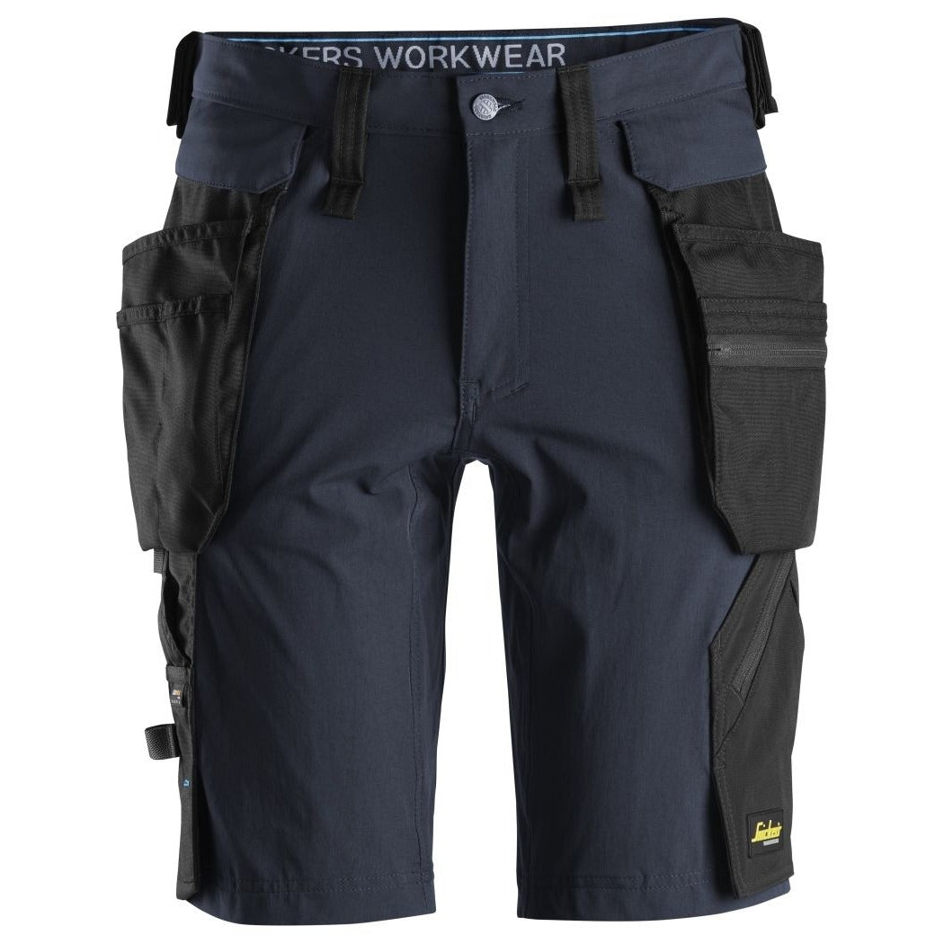 Snickers Workwear 61089504046 - Short LiteWork + poches flottantes amovibles Bleu marine-noir Taille 046