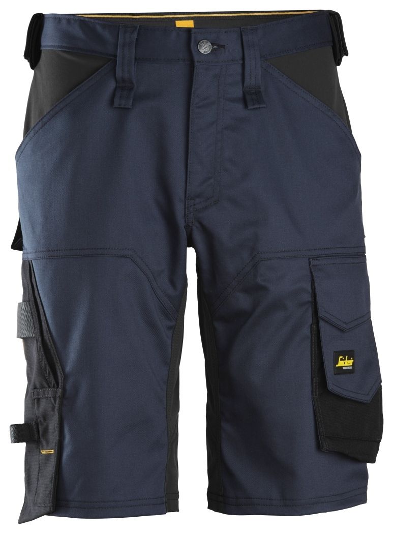 Snickers Workwear - 6153 Pantalones cortos de trabajo elásticos de ajuste holgado AllroundWork azul marino/ negro - Ferrotecnia