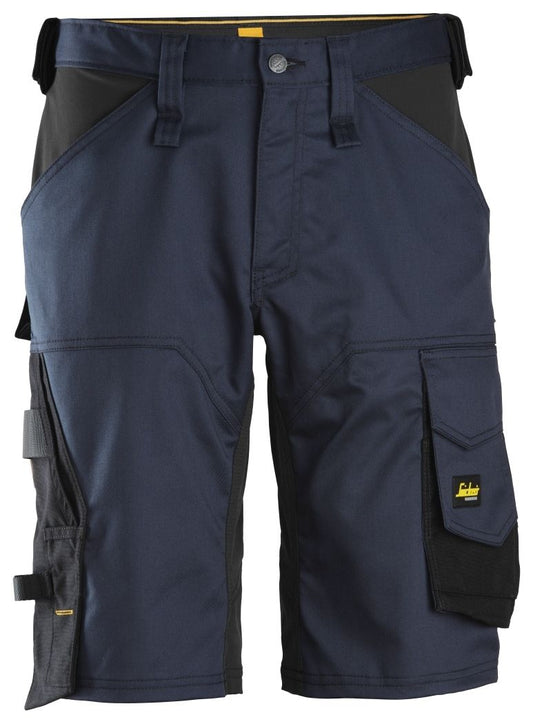 Snickers Workwear - 6153 Pantalones cortos de trabajo elásticos de ajuste holgado AllroundWork azul marino/ negro - Ferrotecnia