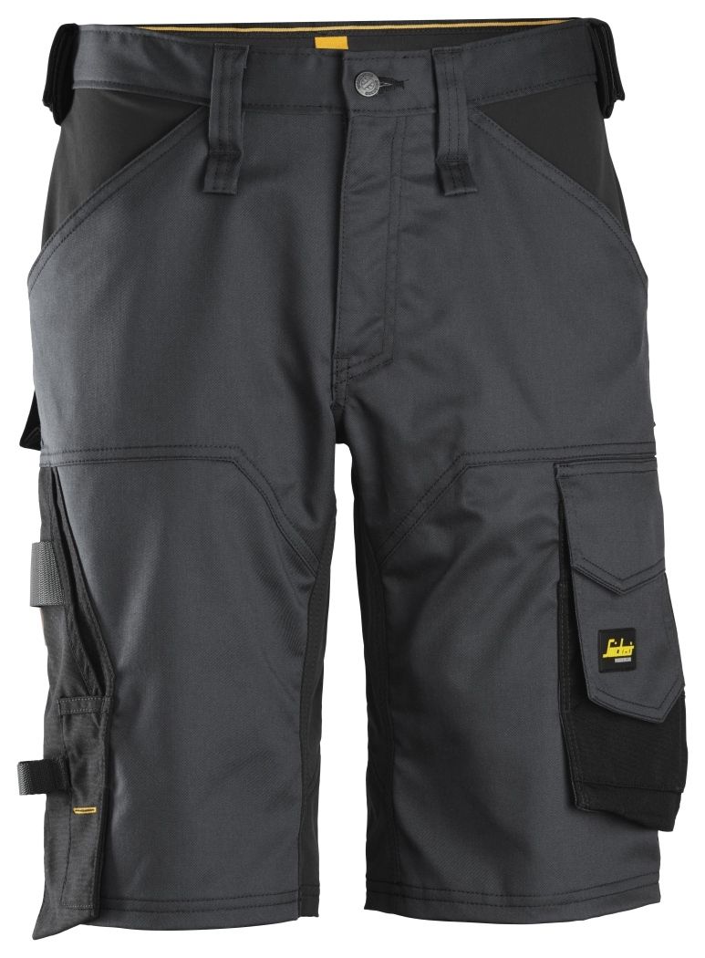 Snickers Workwear - 6153 Pantalones cortos de trabajo elásticos de ajuste holgado AllroundWork gris acero/ negro - Ferrotecnia