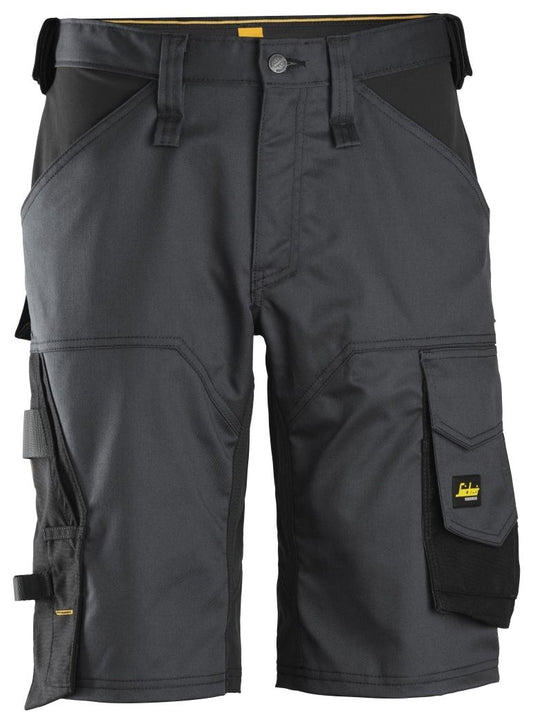Snickers Workwear - 6153 Pantalones cortos de trabajo elásticos de ajuste holgado AllroundWork gris acero/ negro - Ferrotecnia