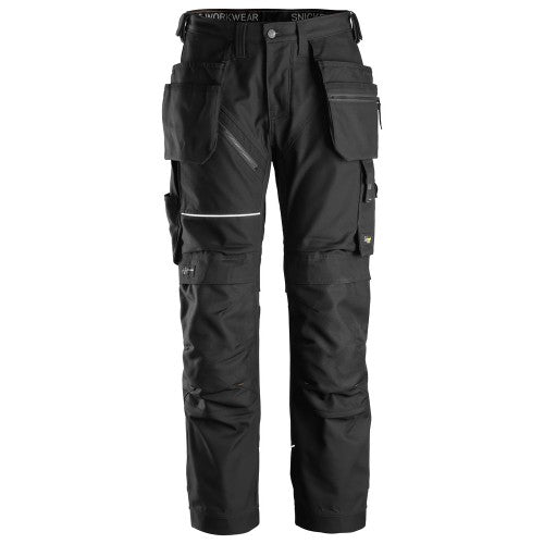 Snickers Workwear 62140404052 - 6214 Pantalones largos de trabajo con bolsillos flotantes Canvas+ RuffWork negro talla 52 - Ferrotecnia