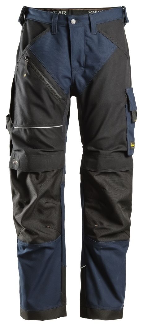Snickers Workwear - 6314 Pantalones largos de trabajo Canvas+ RuffWork Azul Marino/Negro - Ferrotecnia