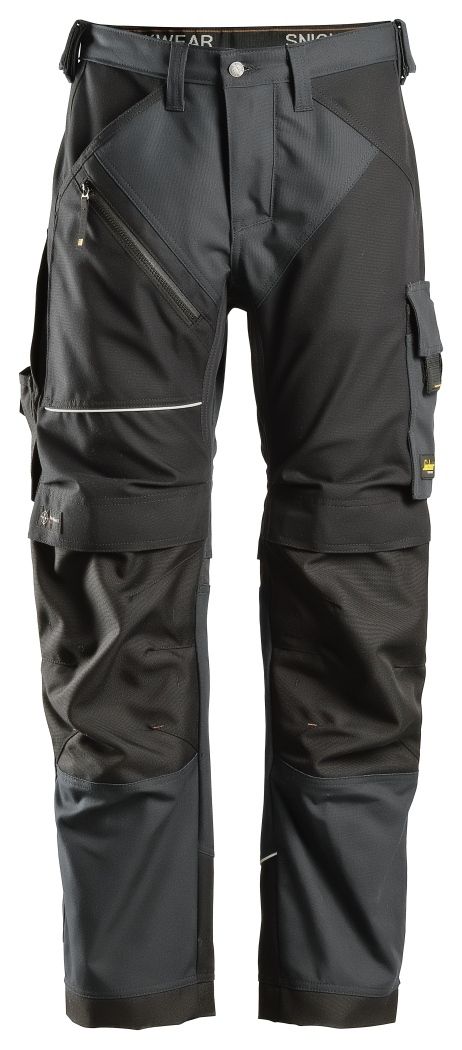 Snickers Workwear - 6314 Pantalones largos de trabajo Canvas+ RuffWork Gris Acero/Negro - Ferrotecnia