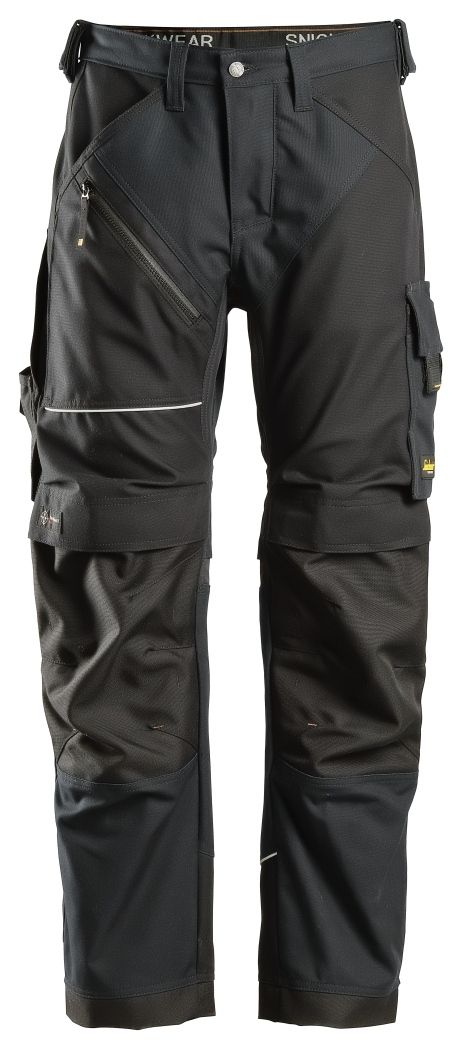 Snickers Workwear - 6314 Pantalones largos de trabajo Canvas+ RuffWork Negro - Ferrotecnia