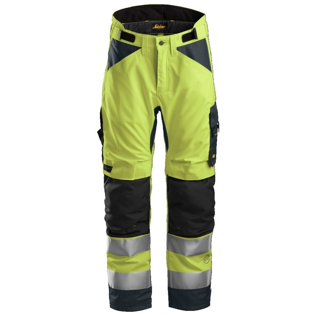 Snickers Workwear 66396658005 - 6639 Insulated Long Trousers 37.5® AV cl.2 AllroundWork Yellow/Steel Grey M