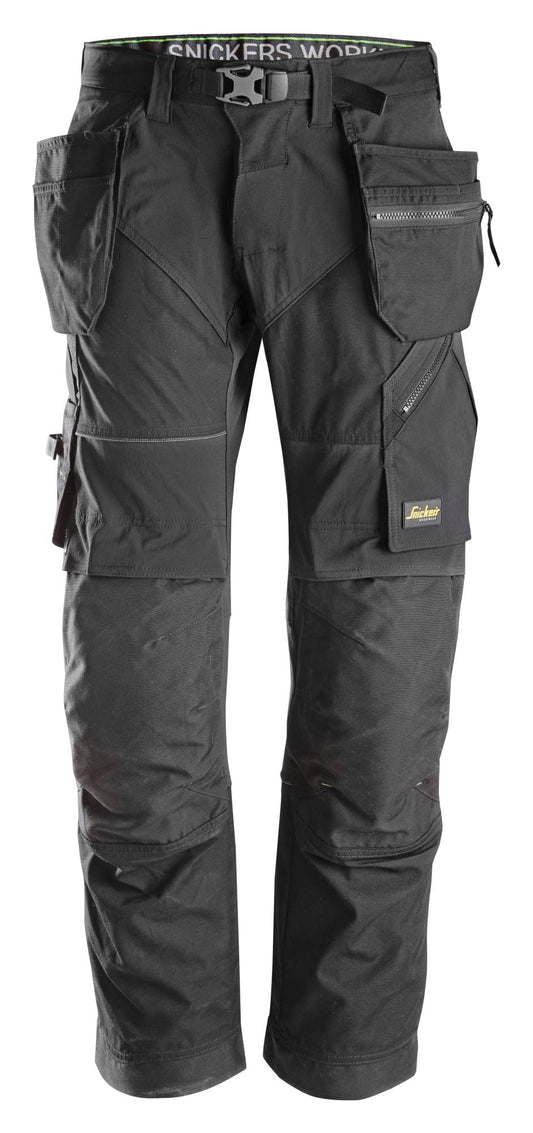 Snickers Workwear - 6902 Pantalones largos de trabajo FlexiWork bolsillos flotantes negro - Ferrotecnia