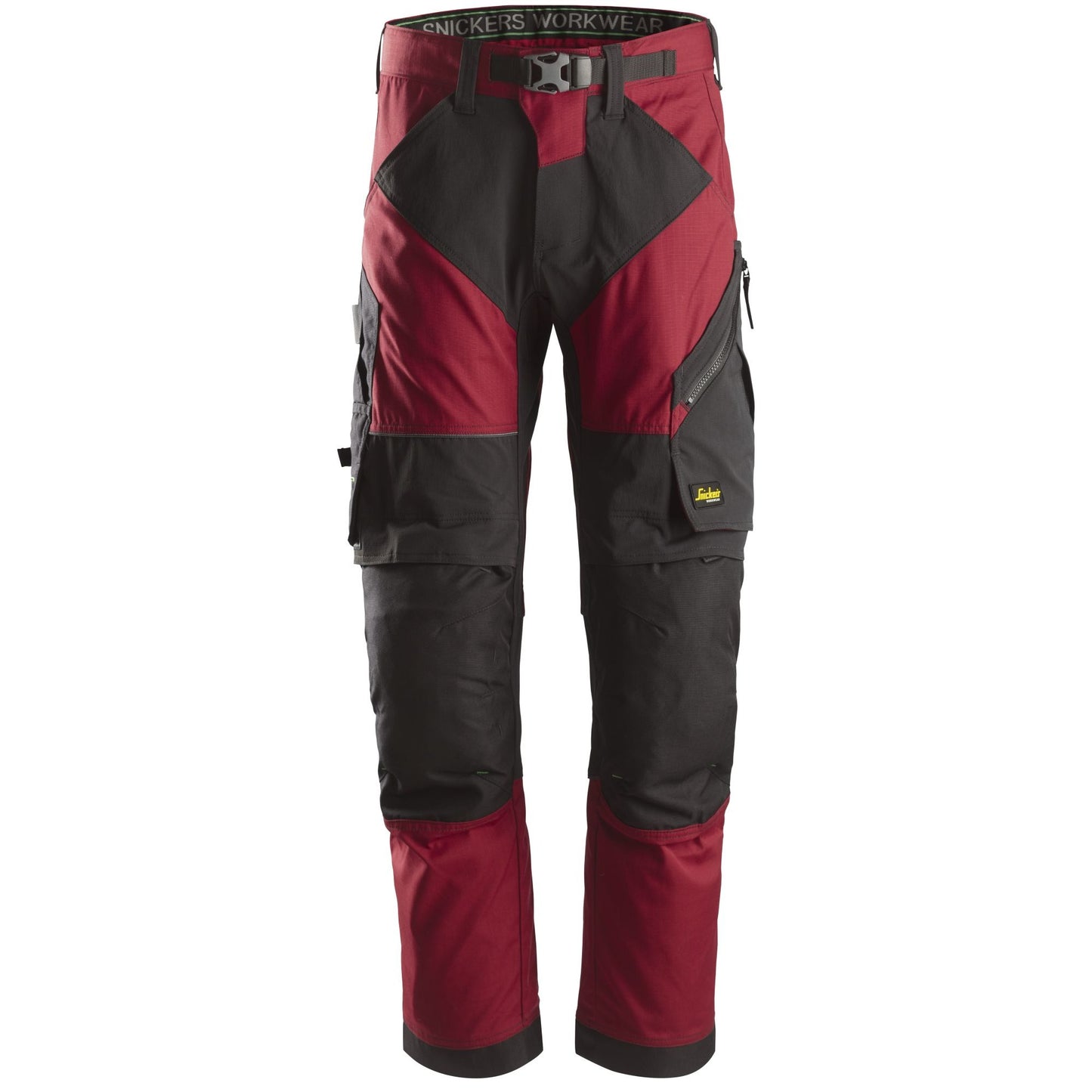 Snickers Workwear 69031604160 - 6903 FlexiWork+ Long Trousers Red-Black Size 160