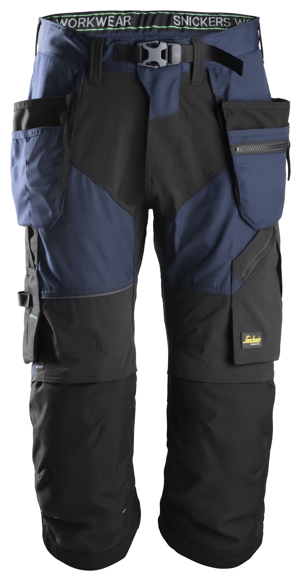 Snickers Workwear - 6905 Pantalón pirata de trabajo FlexiWork+ azul marino con bolsillos flotantes - Ferrotecnia