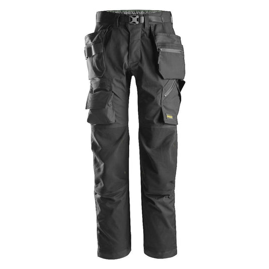 Snickers Workwear 69230404112 - FlexiWork+ Welder Trousers with Floating Pockets, Black, Size 112