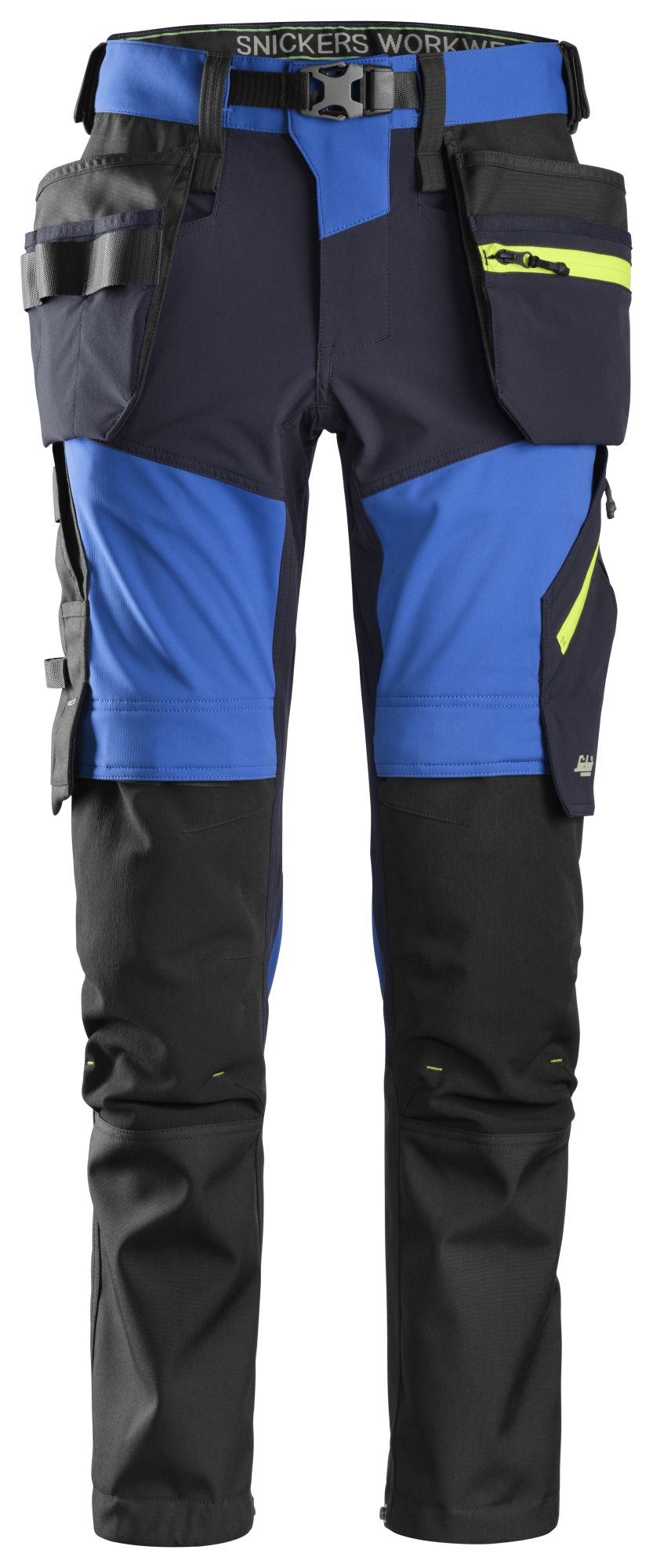 Snickers Workwear - 6940 Pantalones largos de trabajo elásticos FlexiWork Softshell Slim Fit bolsillos flotantes azul verdadero/ azul marino - Ferrotecnia