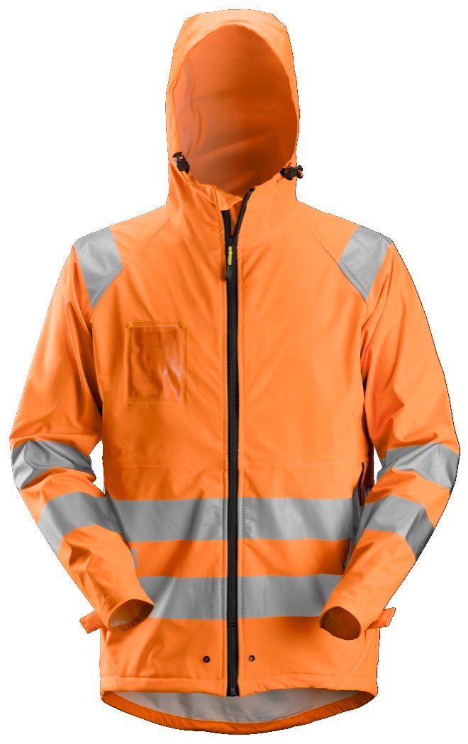 Snickers Workwear - 8233 Chaqueta impermeable PU de alta visibilidad clase 3 naranja - Ferrotecnia