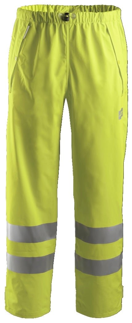 Snickers Workwear - 8243 Pantalón Impermeable PU Alta Visibilidad Clase 2 Amarillo - Ferrotecnia