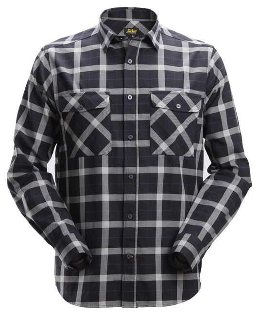 Snickers Workwear 85160418007 - Camisa franela a cuadros manga larga negro - gris talla XL - Ferrotecnia