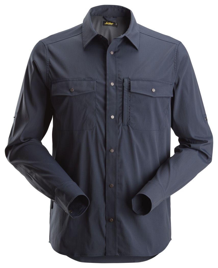 Snickers Workwear - 8521 Camisa de manga larga absorbente LiteWork azul marino - Ferrotecnia