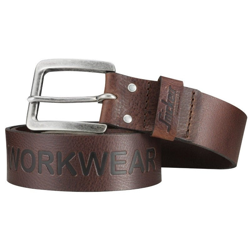 Ceinture en cuir chocolat Snickers Workwear 90341300004 - 9034 Taille 90 cm