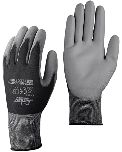 Snickers Workwear - 9321 Par de guantes Precision Flex Light Negro / Gris - Ferrotecnia