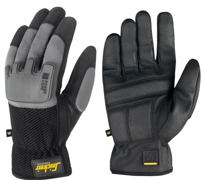 Snickers Workwear - 9585 Par de guantes Power Core negro y gris roca - Ferrotecnia