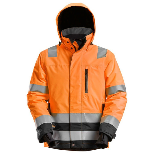 Snickers Workwear - 1132 Chaqueta con aislamiento 37.5® impermeable de alta visibilidad clase 3 naranja/ negro
