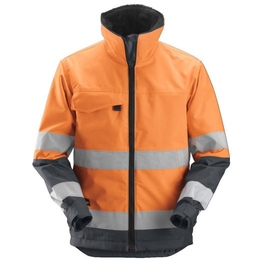 Snickers Workwear - 1138 Chaqueta de alta visibilidad clase 3 de invierno Core amarillo/ gris acero