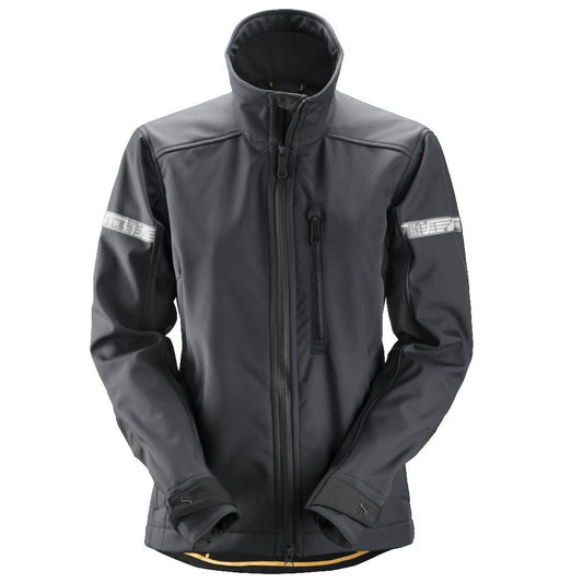 Snickers Workwear - 1207 Chaqueta de mujer softshell AllroundWork gris acero/ negro