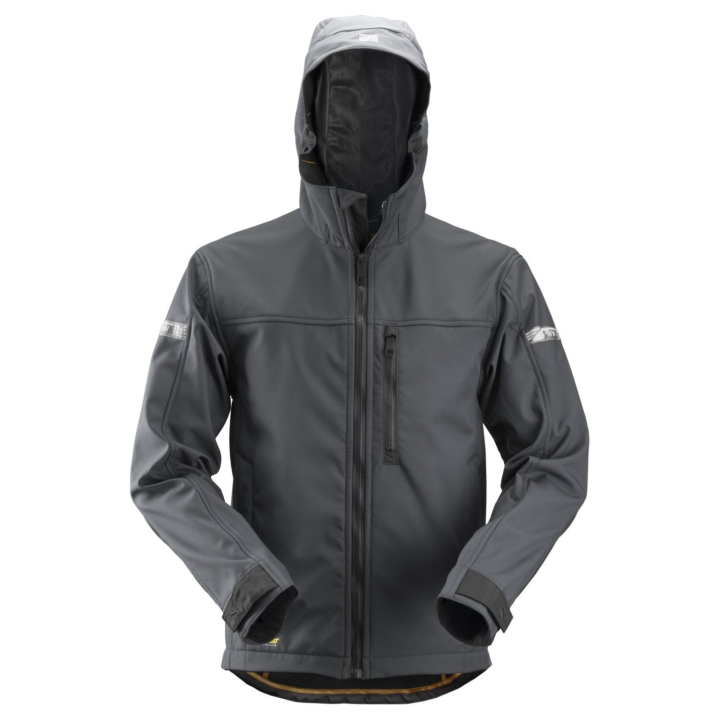 Snickers Workwear - 1229 AllroundWork Hooded Softshell Jacket, Steel Grey/Black
