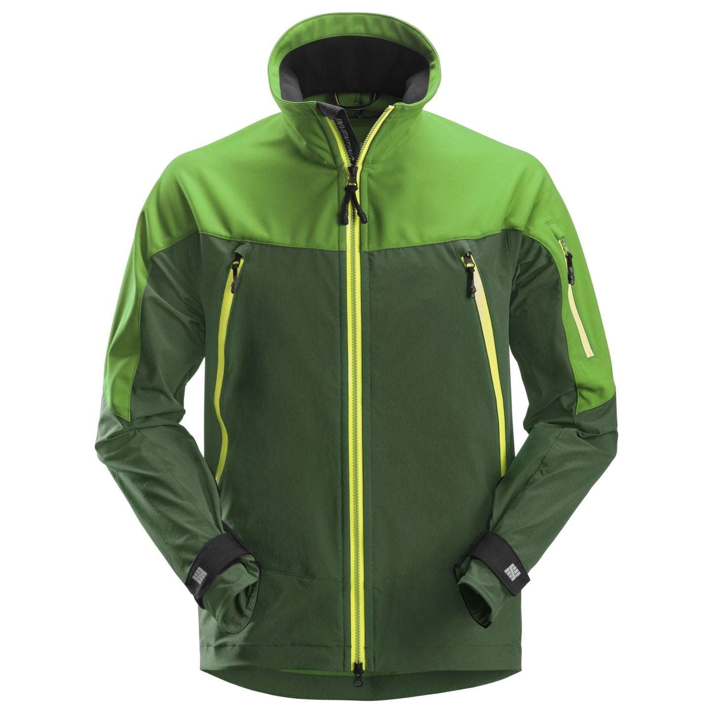 Snickers Workwear 1940 FlexiWork Stretch SoftShell Jacket Apple Green / Forest Green