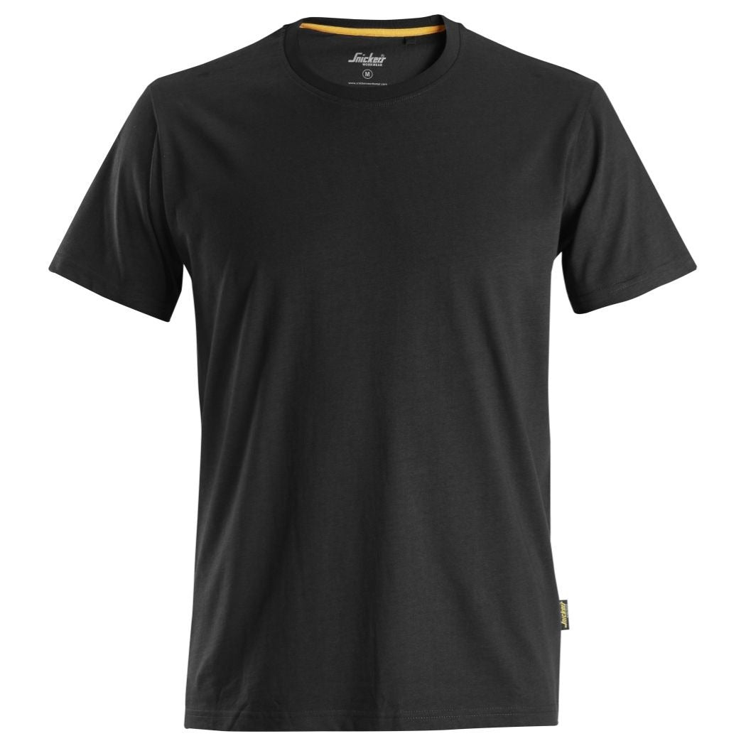 Snickers Workwear - T-shirt de travail polyvalent en coton biologique 2526, noir
