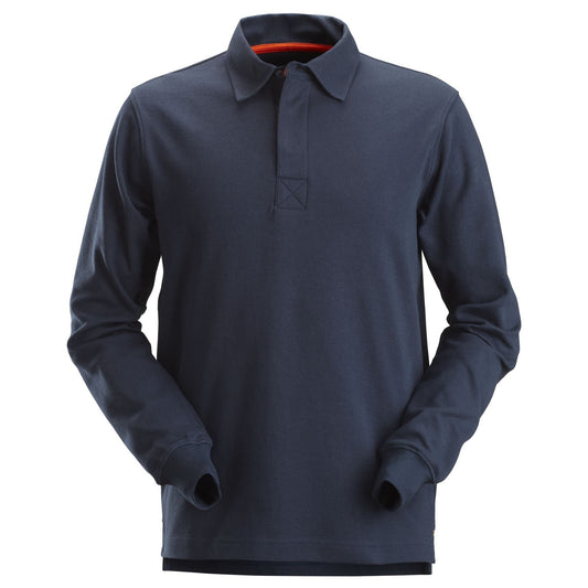 Snickers Workwear - 2612 AllroundWork Long-Sleeved Rugby Polo Shirt, Navy Blue