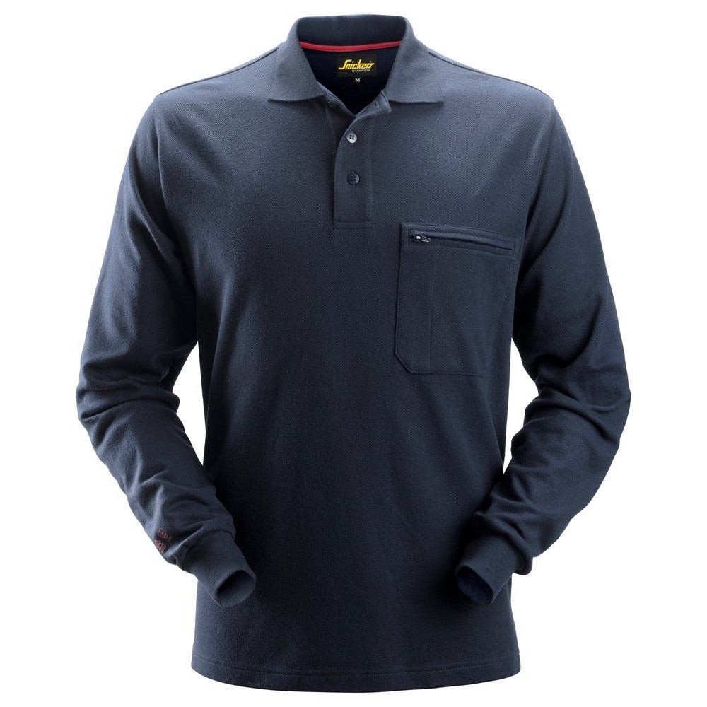 Snickers Workwear - 2660 Polo de manga larga ProtecWork azul marino