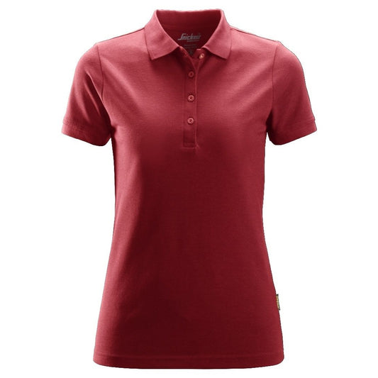 Snickers Workwear - 2702 Polo de manga corta para mujer rojo
